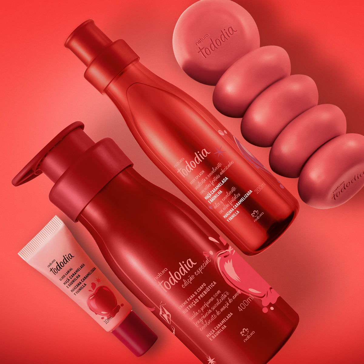 Kit Tododia Maçã Caramelada e Baunilha (4 produtos)